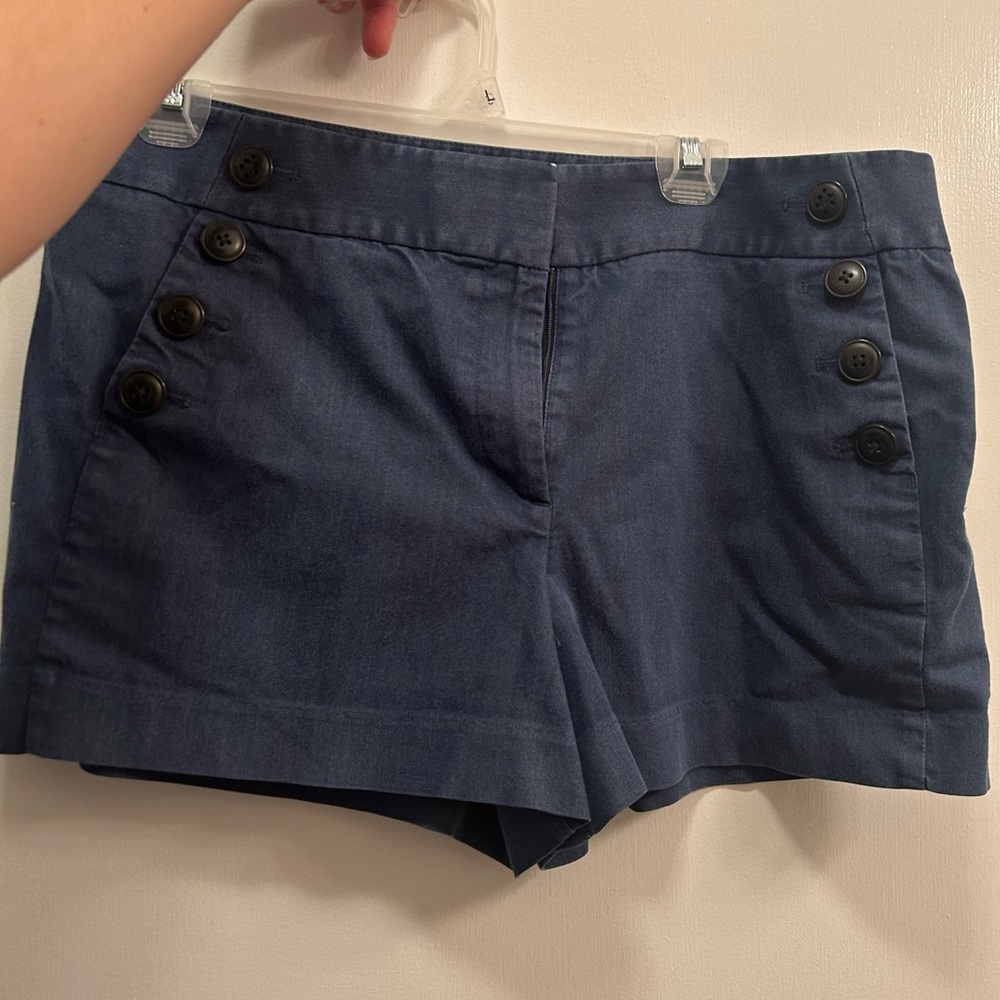 Ann Taylor denim-colored shorts, size 12